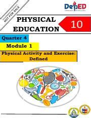 physical education grade 10 4th quarter
